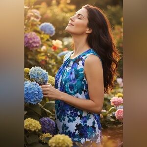 NWOT Calvin Klein floral tank S